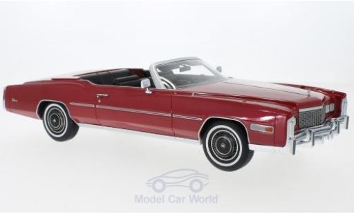 Modelauto Cadillac Eldorado Convertible Cabriolet metallic rood 1976 1/18 BoS Models