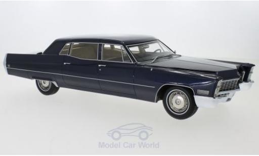 Modelauto Cadillac Fleetwood Series 75 Sedan metallic blauw 1967 1/18 BoS Models