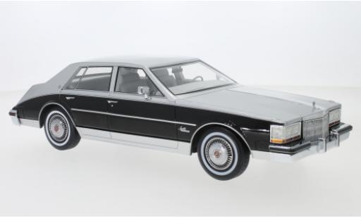 Modelauto Cadillac Seville Sedan metallic grijs/zwart 1980 1/18 BoS Models