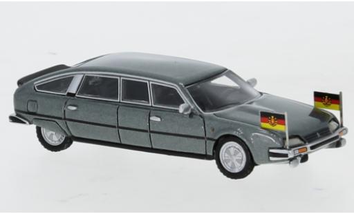 Modelauto Citroen CX Berline Nilsson metallic grijs 1985 DDR-Staatslimousine avec Standarten 1/87 BoS Models