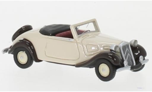 Modelauto Citroen Traction Cabriolet Avant beige/bruin 1936 1/87 BoS Models