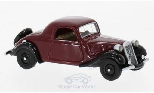 Modelauto Citroen Traction Cabriolet Avant Faux rood/zwart 1936 1/87 BoS Models