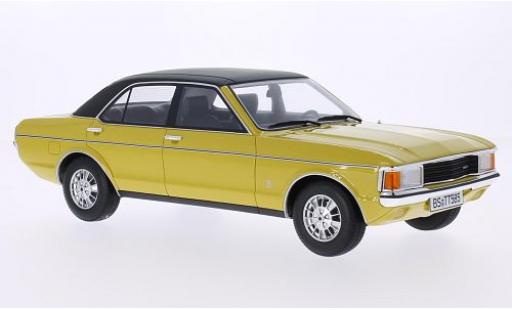 Modelauto Ford Granada Berlina MKI 2.3 LS geel/zwart 1975 1/18 BoS Models