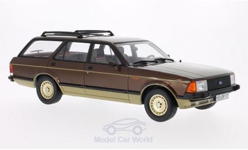 Modelauto Ford Granada Turnier MKII metallic bruin/gold 1980 1/18 BoS Models