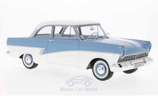 Modelauto Ford Taunus 17M P2 () blauw/wit 1/18 BoS Models