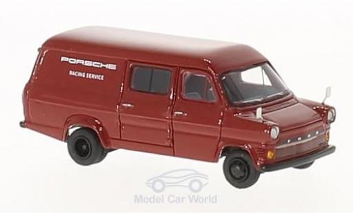 Modelauto Ford Transit Mk1 Mk. I rood Porsche Racing Service 1965 1/87 BoS Models