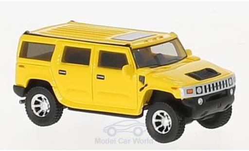 Modelauto Hummer H2 Base geel 2003 1/87 BoS Models