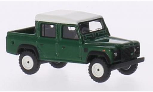 Modelauto Land Rover Defender 110 Double Cab Pickup groen/mat-wit RHD 1990 1/87 BoS Models