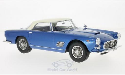 Modelauto Maserati 3500 GT Touring metallic blauw/wit 1957 1/18 BoS Models