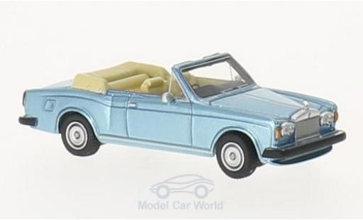 Modelauto Rolls Royce Corniche Convertible Cabriolet metallic blauw RHD 1974 1/87 BoS Models
