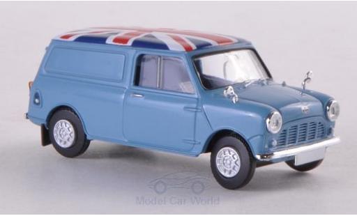 Modelauto Austin Mini Van utilitaire blauw/Dekor 1/87 Brekina