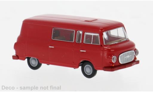 Modelauto Barkas B 1000 minibus Halbbus rood 1962 1/87 Brekina