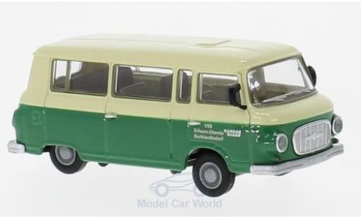 Modelauto Barkas B1000 minibus Bus VEB Schaum-Chemie Burkhardtsdorf 1/87 Brekina