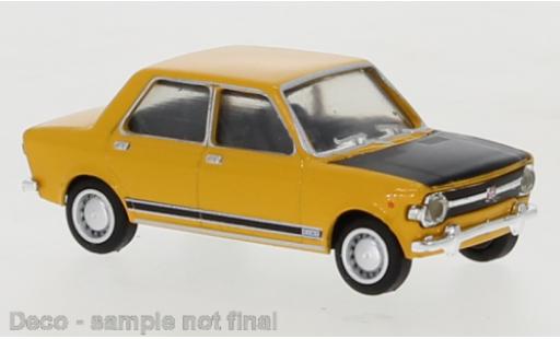 Modelauto Fiat 128 Berlina geel/zwart 1969 1/87 Brekina