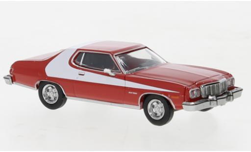 Modelauto Ford Gran Torino Gran Torino rood/wit 1976 1/87 Brekina