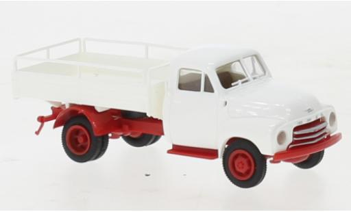 Modelauto Opel Blitz Type B Bierlaadbak wit/rood 1952 1/87 Brekina