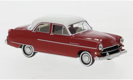 Modelauto Opel Capitaine Base rood/wit 1954 1/87 Brekina