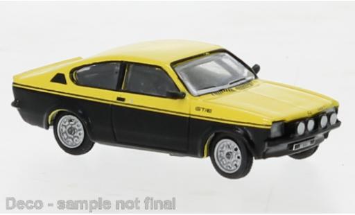 Modelauto Opel Kadett C GT/E C geel /zwart 1974 1/87 Brekina