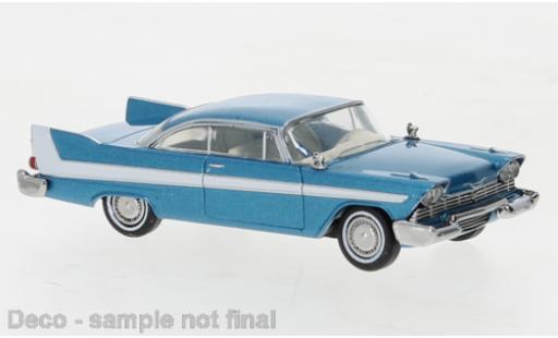 Modelauto Plymouth Fury Base metallic blauw 1958 1/87 Brekina