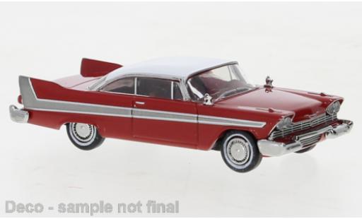 Modelauto Plymouth Fury Base rood/wit 1958 1/87 Brekina