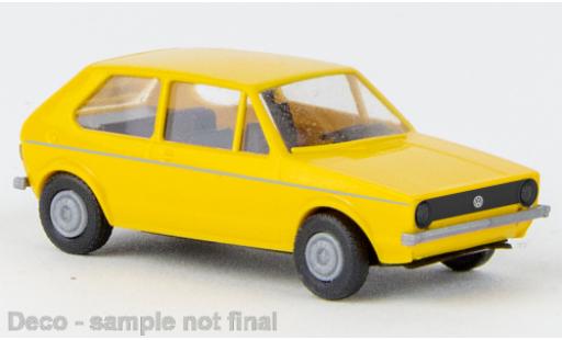 Modelauto Volkswagen Golf Base I geel 1974 1/87 Brekina