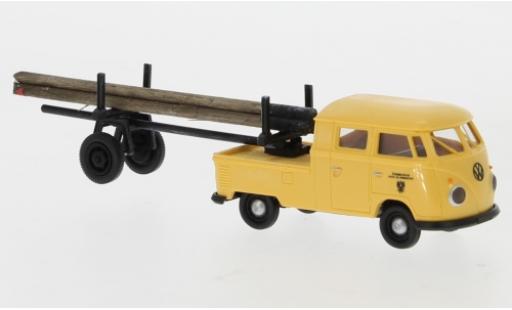 Modelauto Volkswagen T1 B Doka avec Trailer Autrichien Post 1960 1/87 Brekina