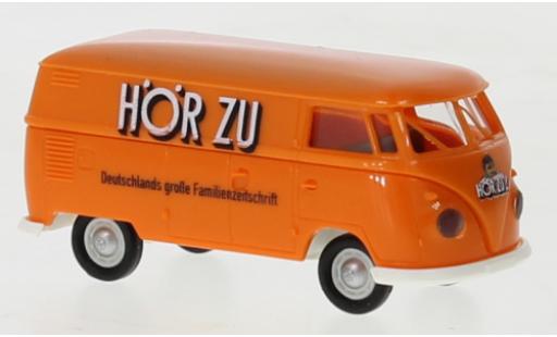 Modelauto Volkswagen T1 B bestelwagen H&Atilde;&para;rZu oranje H&Atilde;&para;rzu 1960 1/87 Brekina