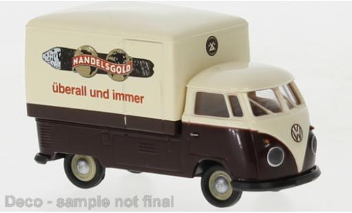 Modelauto Volkswagen T1 B Gro&Atilde;�raum-wagon conteneur grossiste d'or grossiste d'or 1960 1/87 Brekina