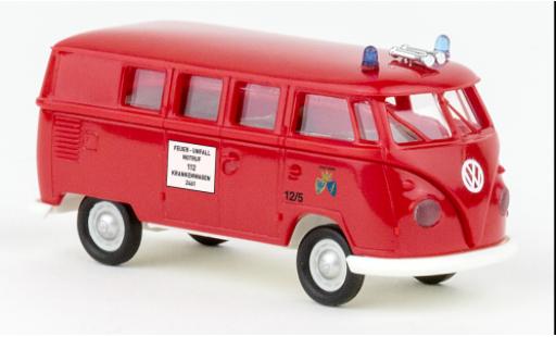 Modelauto Volkswagen T1 B Stationwagen Brandweer Essen 1960 1/87 Brekina