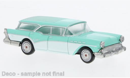 Modelauto Buick Century Caballero turquoise/wit 1957 1/87 Brekina