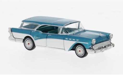 Modelauto Buick Century Caballero metallic turquoise/wit 1957 1/87 Brekina
