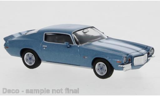 Modelauto Chevrolet Camaro Z28 Z 28 metallic blauw/wit 1966 1/87 Brekina