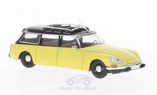 Modelauto Citroen DS Break Stationwagen geel/zwart 1/87 Brekina