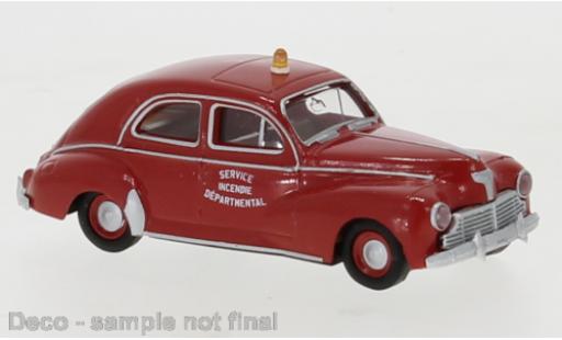Modelauto Peugeot 203 Berline rood Service Incendie Departmental 1948 1/87 Brekina