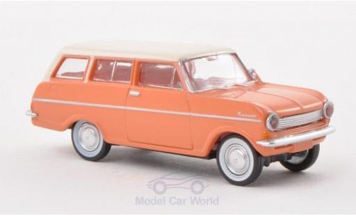 Modelauto Opel Kadett A E A Caravan rood/wit 1/87 Brekina