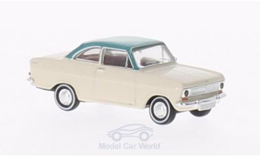 Modelauto Opel Kadett A Coupe A Coup beige/turquoise 1/87 Brekina