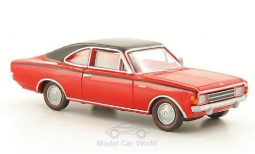 Modelauto Opel Rekord C Coupe rood/zwart 1/87 Brekina