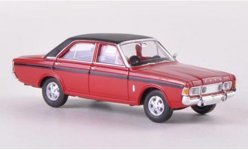 Modelauto Ford 20M 20M RS (P7b) rood/mat-zwart 1/87 Brekina