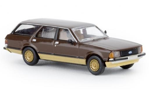 Modelauto Ford Granada Turnier II bruin 1977 mod&Atilde;&copy;le sp&Atilde;&copy;cial 1/87 Brekina