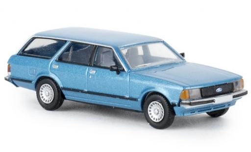 Modelauto Ford Granada Turnier II metallic blauw 1977 TD 1/87 Brekina