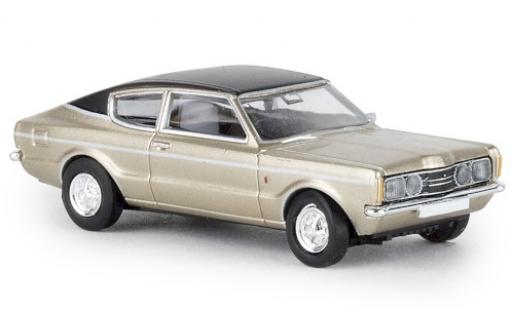 Modelauto Ford Taunus TC1 Coupe GXL gold/zwart 1972 1/87 Brekina