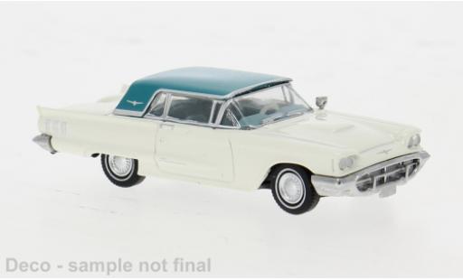 Modelauto Ford Thunderbird Squarebird Cabriolet wit/blauw 1960 1/87 Brekina
