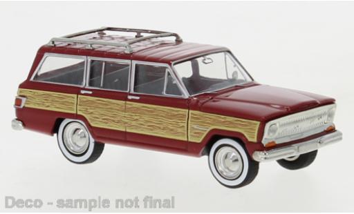 Modelauto Jeep Wagoneer Woody B rood 1968 1/87 Brekina