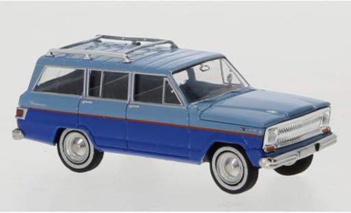 Modelauto Jeep Wagoneer B blauw/blauw 1968 1/87 Brekina
