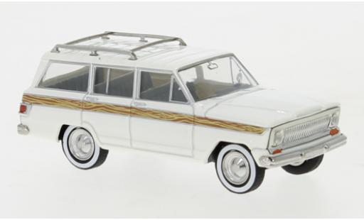 Modelauto Jeep Wagoneer Woody B wit 1968 Wooden Stripe 1/87 Brekina