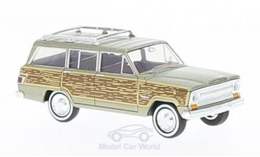 Modelauto Jeep Wagoneer Woody metallic beige/Holzoptik 1/87 Brekina