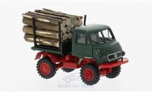 Modelauto Mercedes Unimog 401-404 402 met Holzladung 1/87 Brekina