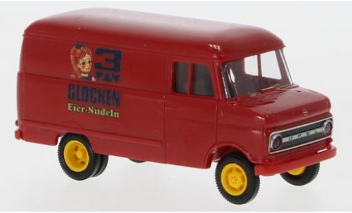 Modelauto Opel Blitz Type B Bestelwagen 3 Glocken Eiernudeln 1966 1/87 Brekina
