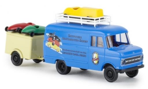 Modelauto Opel Blitz Type B bestelwagen Deutsches Seifenkisten Derby 1960 met Anh. en Seifenkisten 1/87 Brekina