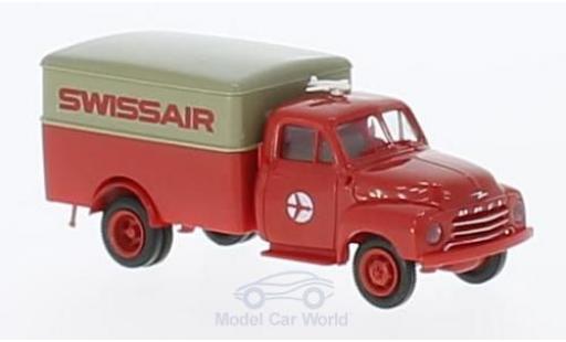 Modelauto Opel Blitz Base Swissair Koffer 1/87 Brekina